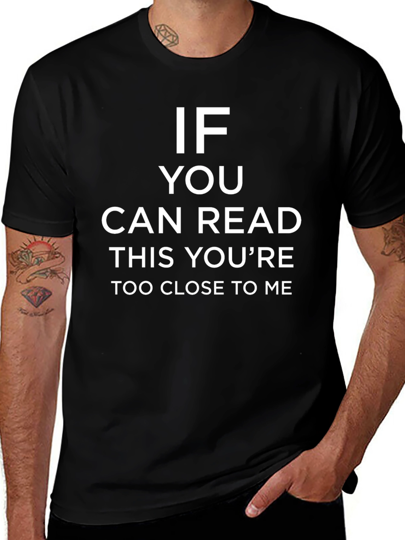 Funny Too Close Graphic Tee - Social Distance Humor Shirt