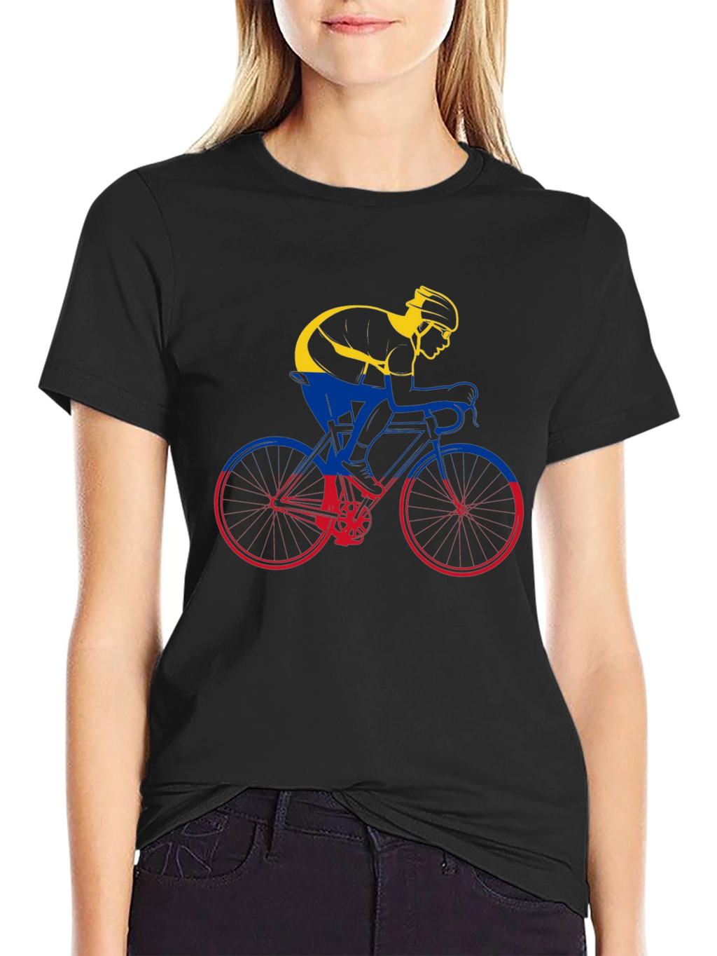 Colombia Cycling T-Shirt - Mens Black Tee