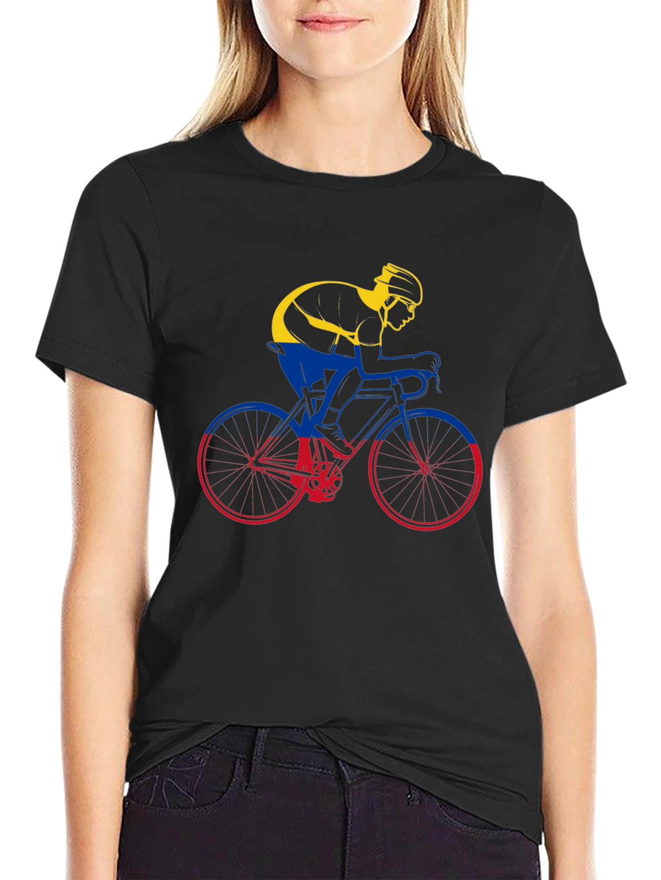Colombia Cycling T-Shirt - Mens Black Tee