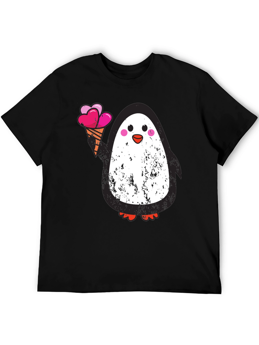 Penguin Ice Cream Graphic Tee - Black