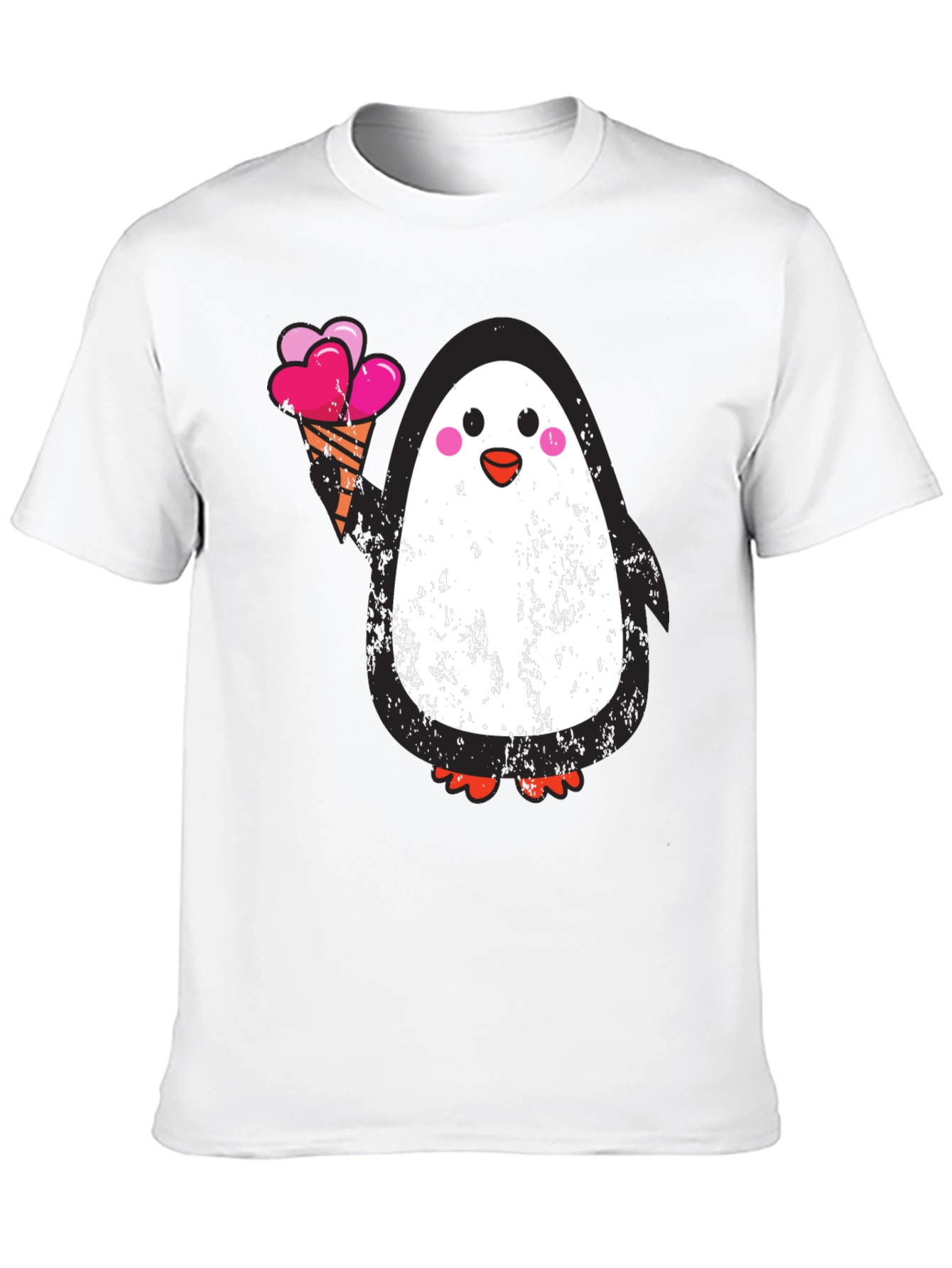 Penguin Ice Cream Graphic Tee - Black