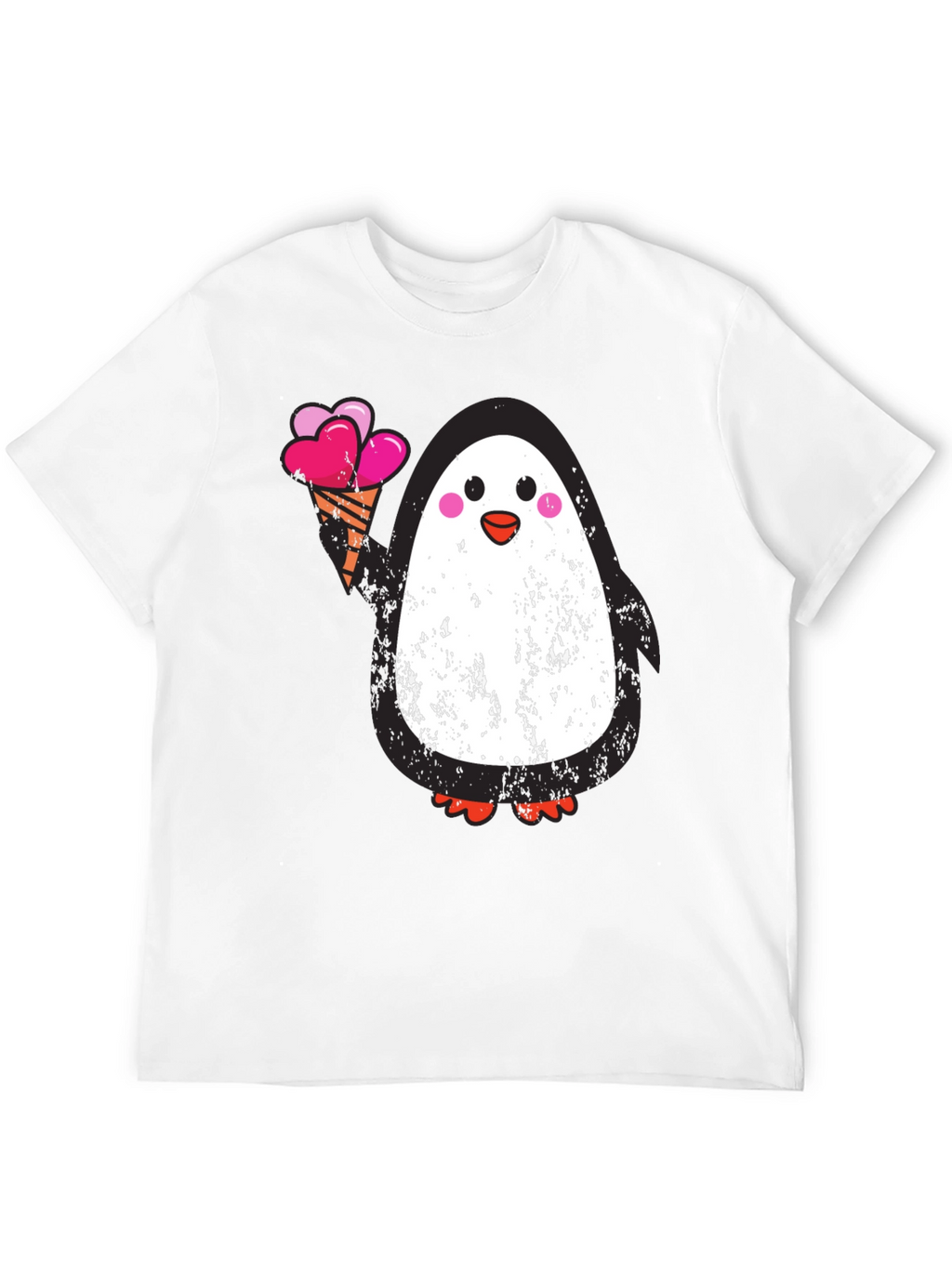 Penguin Ice Cream Graphic Tee - Black