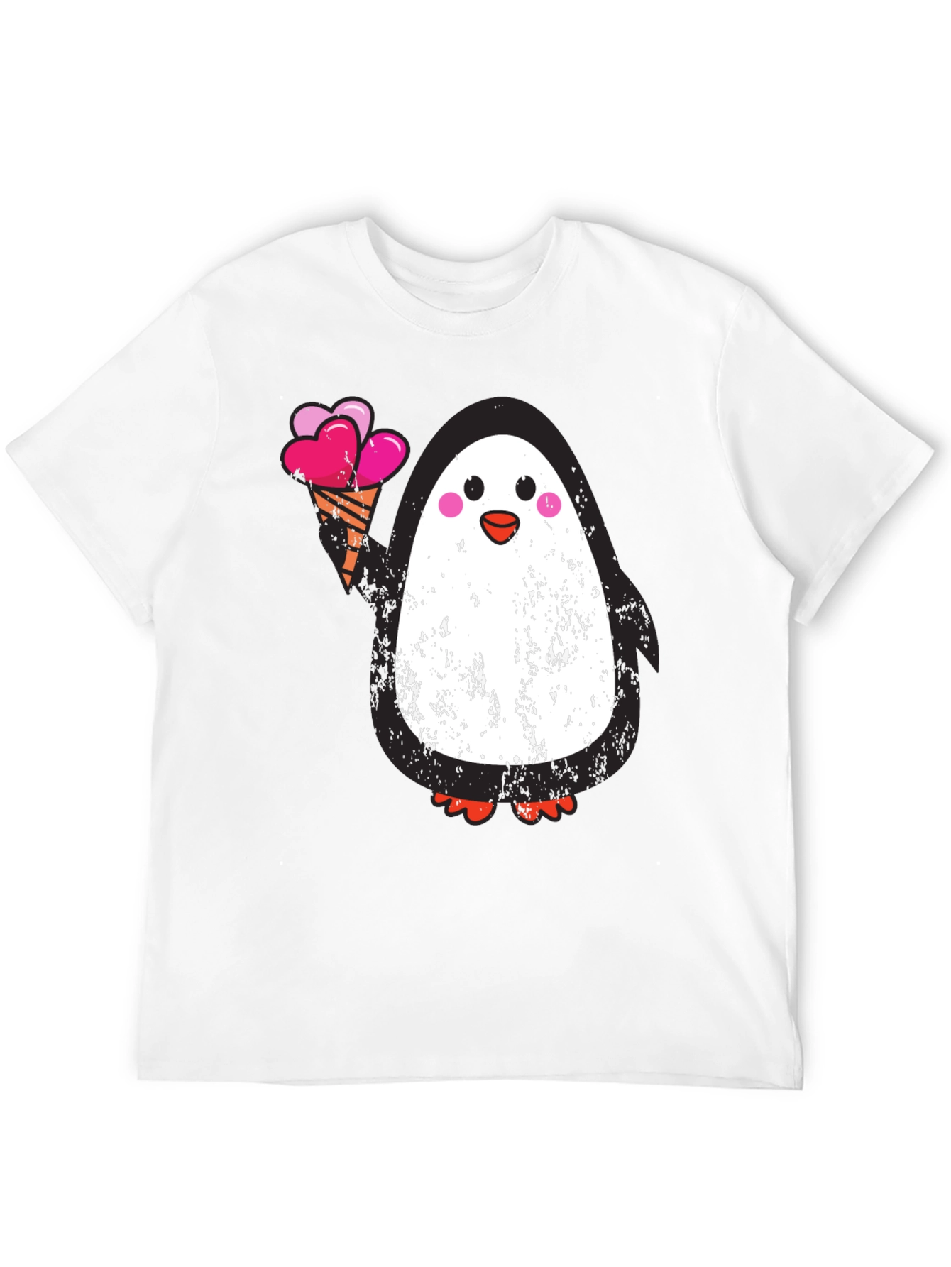 Penguin Ice Cream Graphic Tee - Black