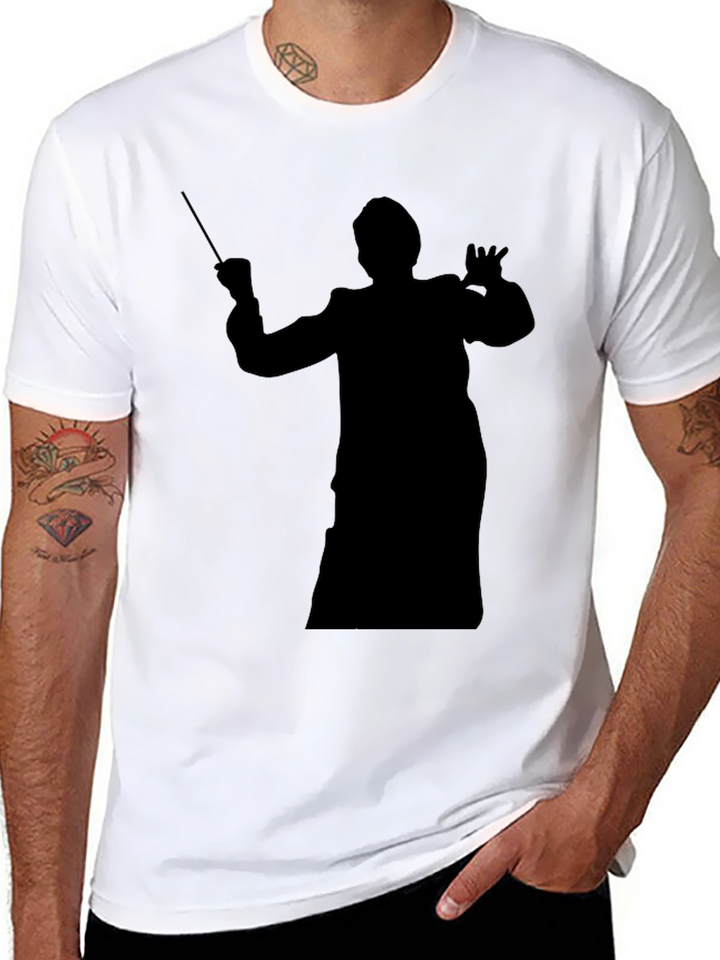 Conductor Silhouette Graphic T-Shirt - Black