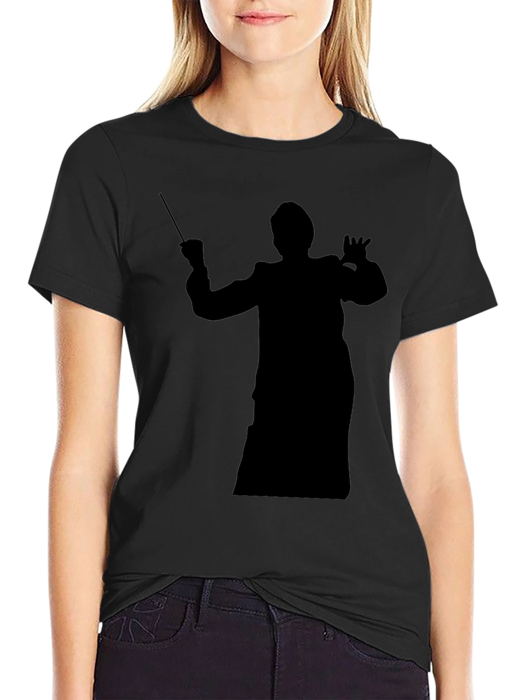 Conductor Silhouette Graphic T-Shirt - Black