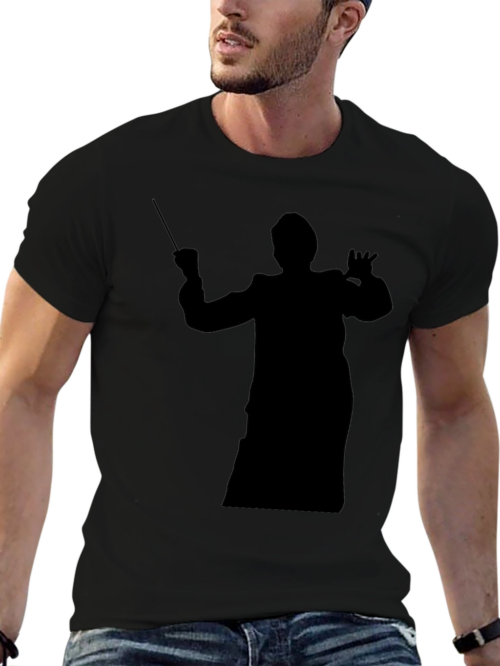 Conductor Silhouette Graphic T-Shirt - Black