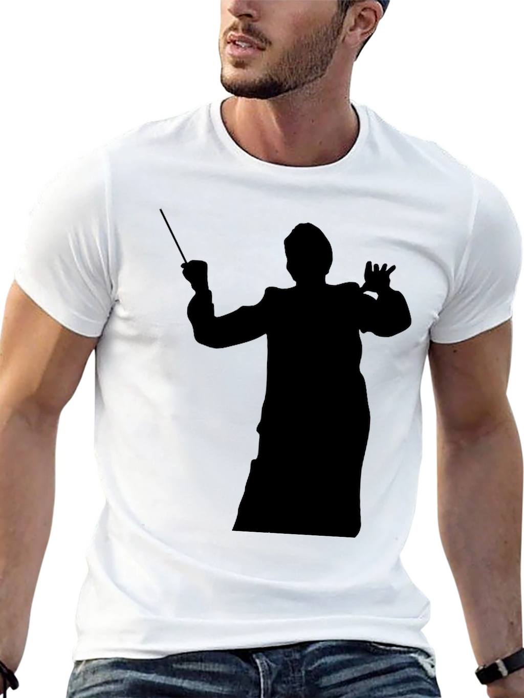 Conductor Silhouette Graphic T-Shirt - Black