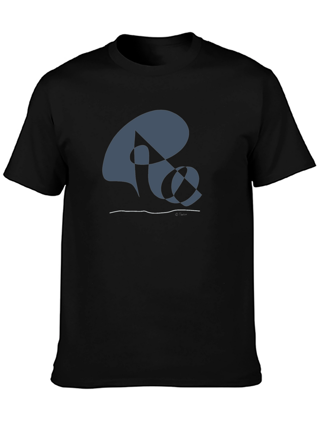 Abstract Design Black T-Shirt