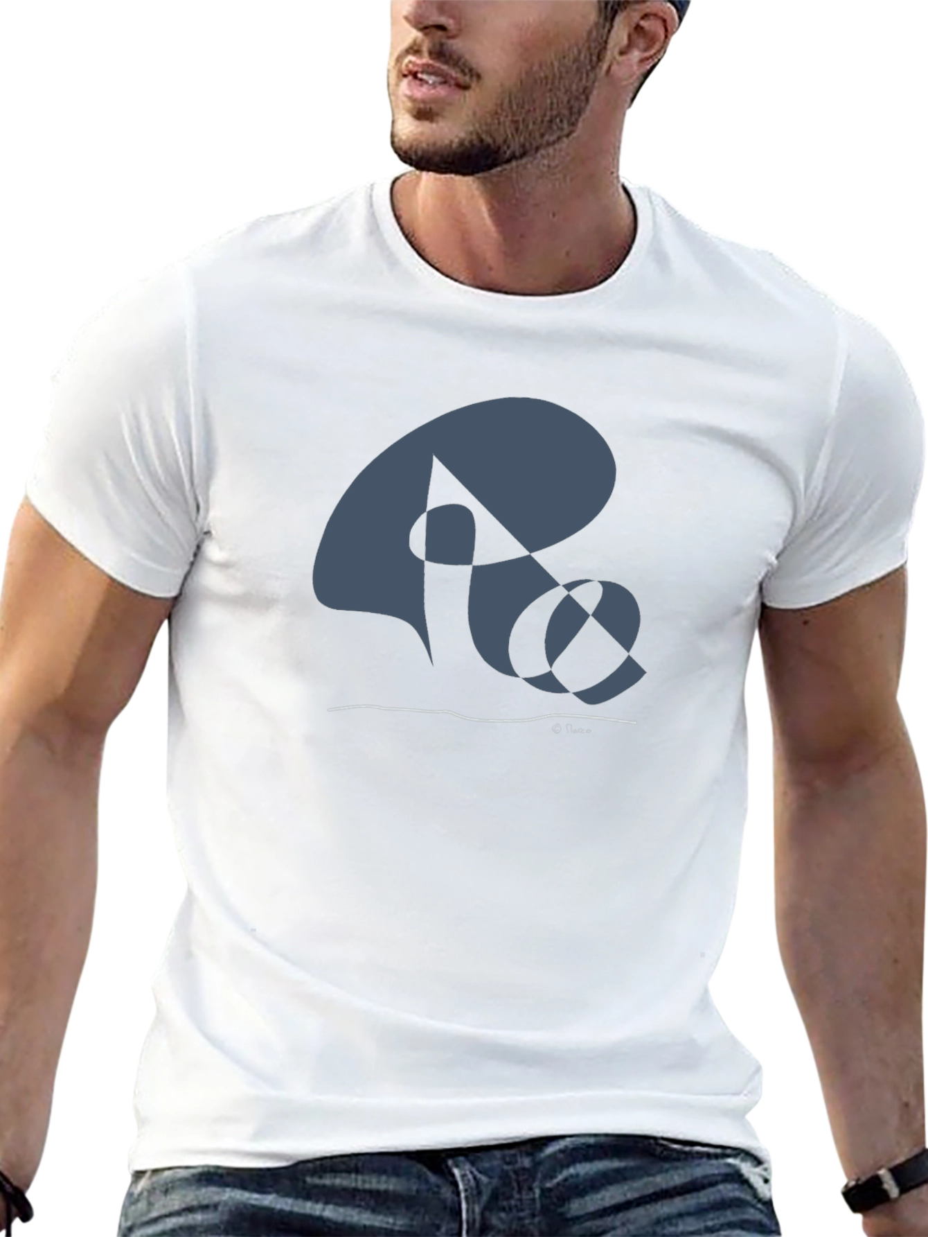 Abstract Design Black T-Shirt