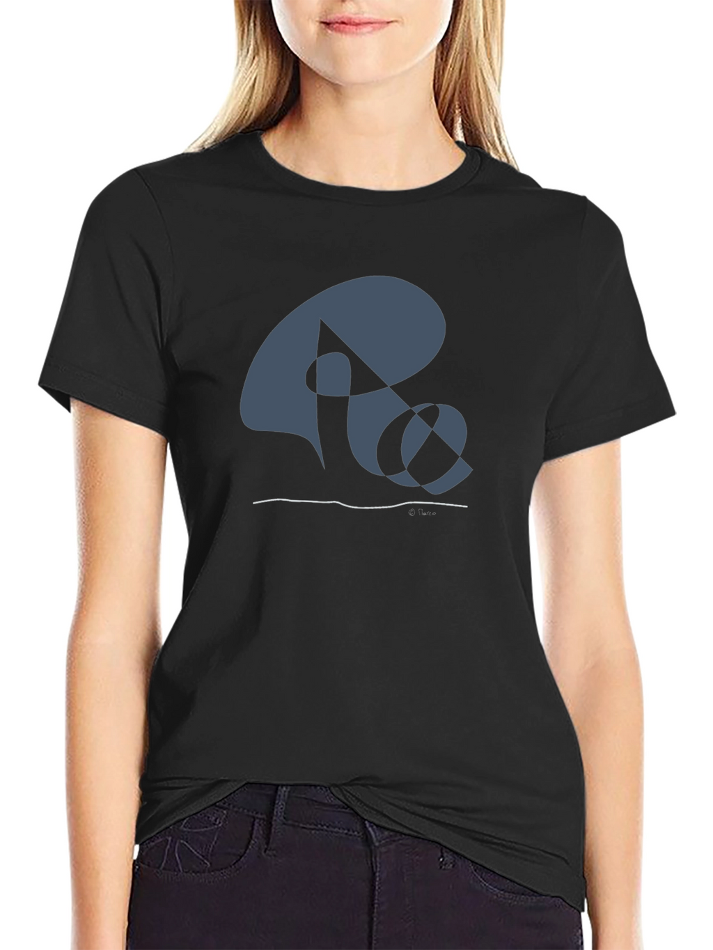 Abstract Design Black T-Shirt