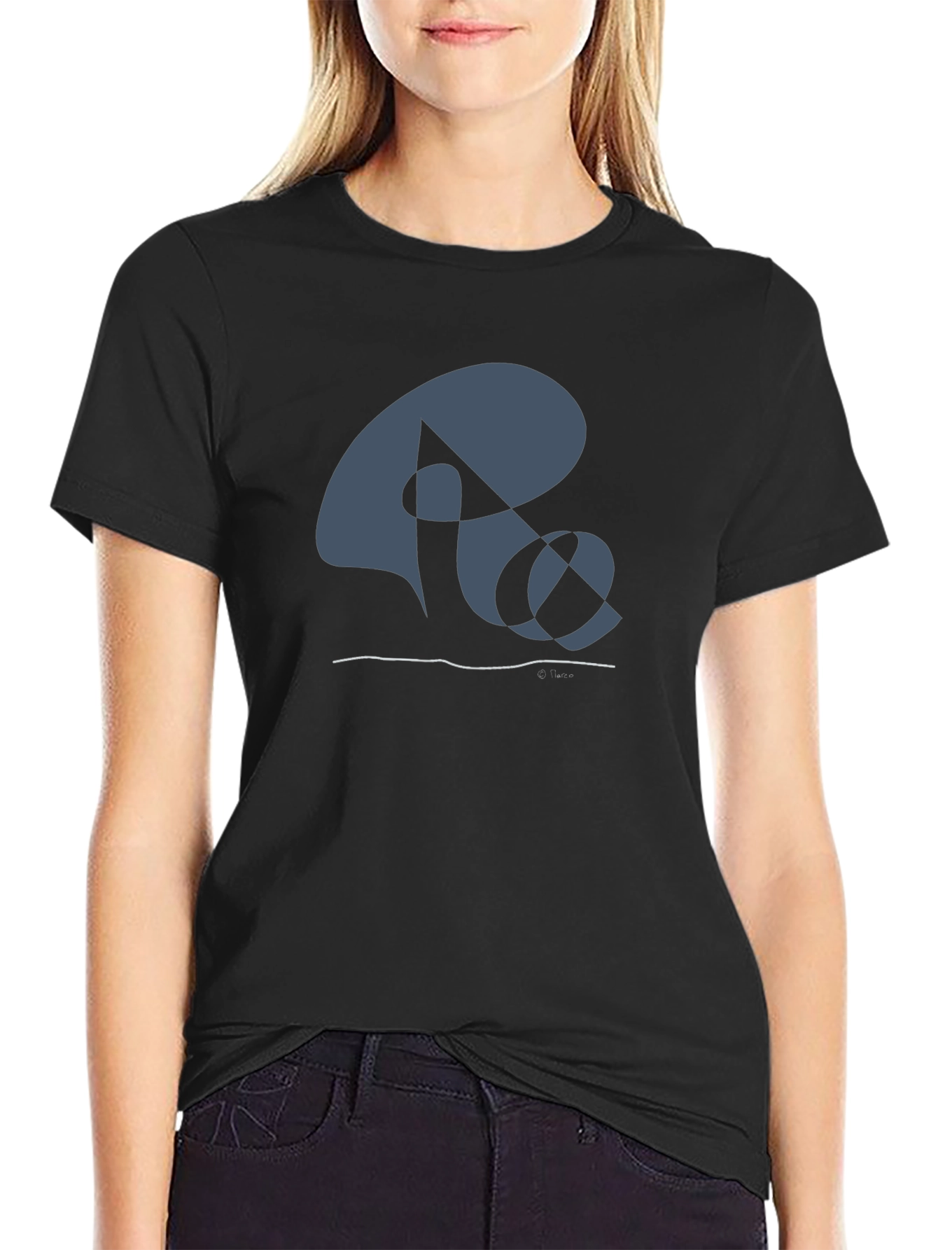 Abstract Design Black T-Shirt