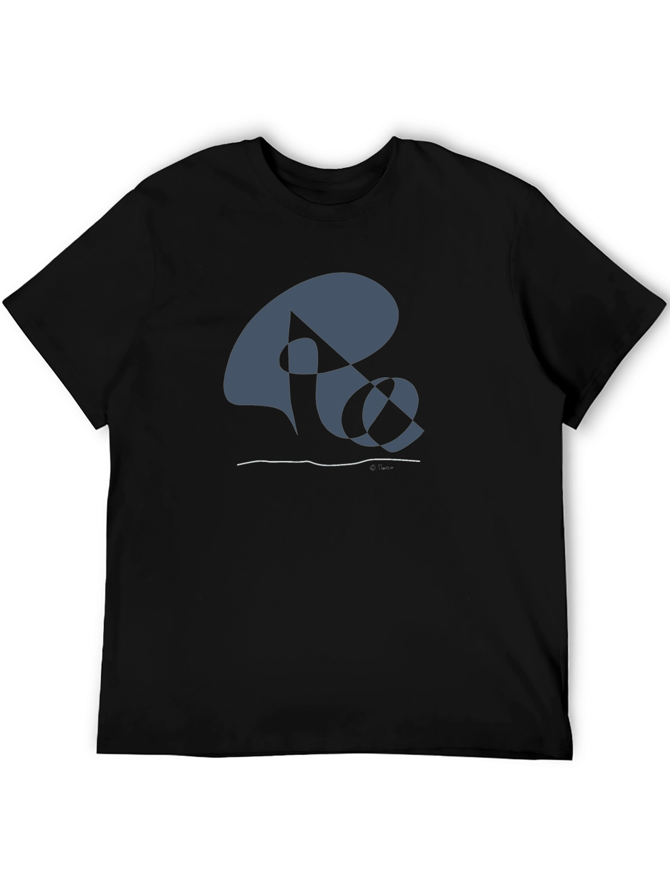 Abstract Design Black T-Shirt