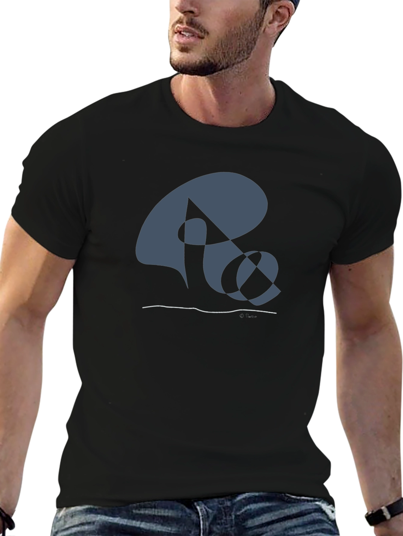 Abstract Design Black T-Shirt