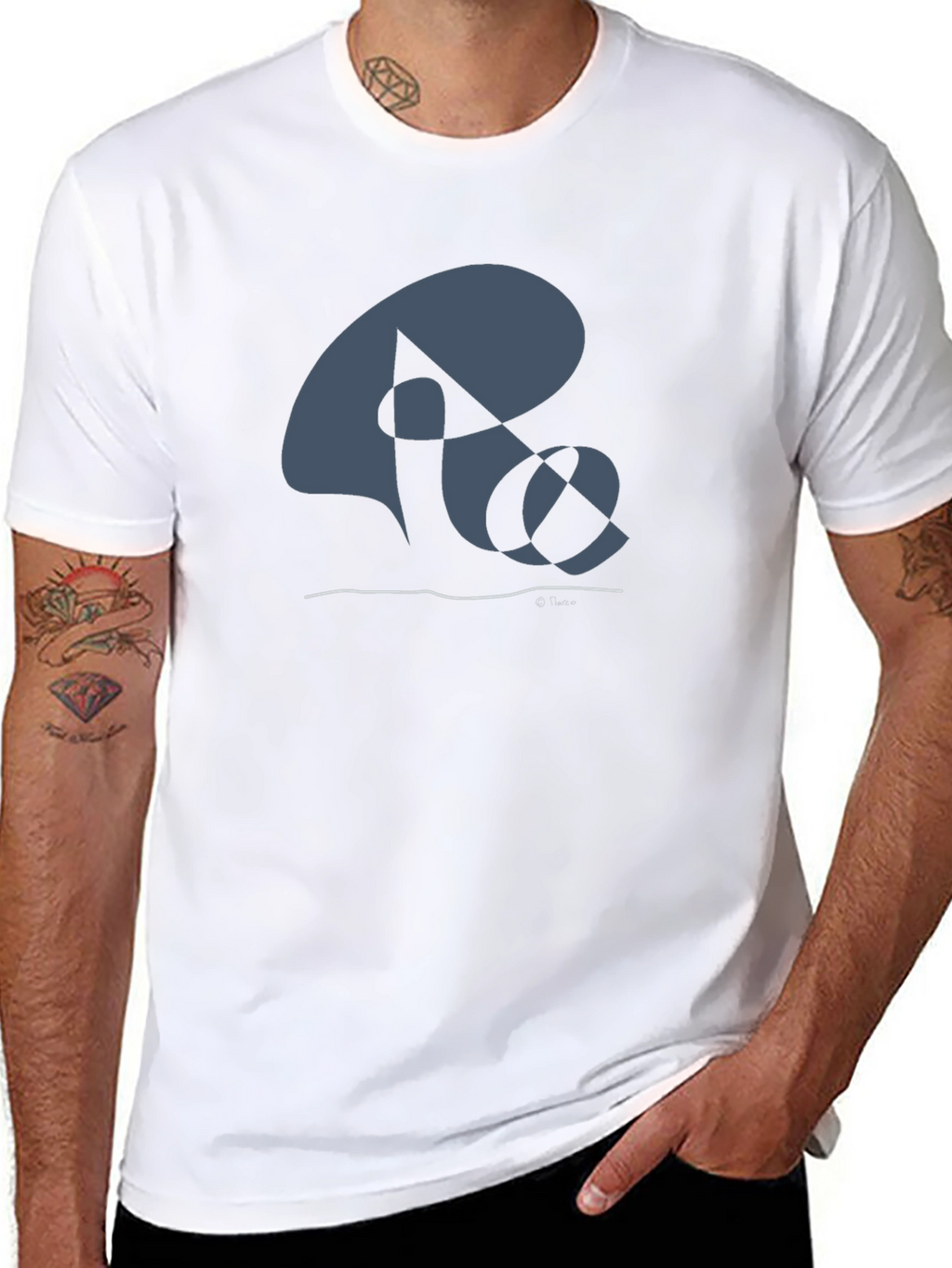 Abstract Design Black T-Shirt