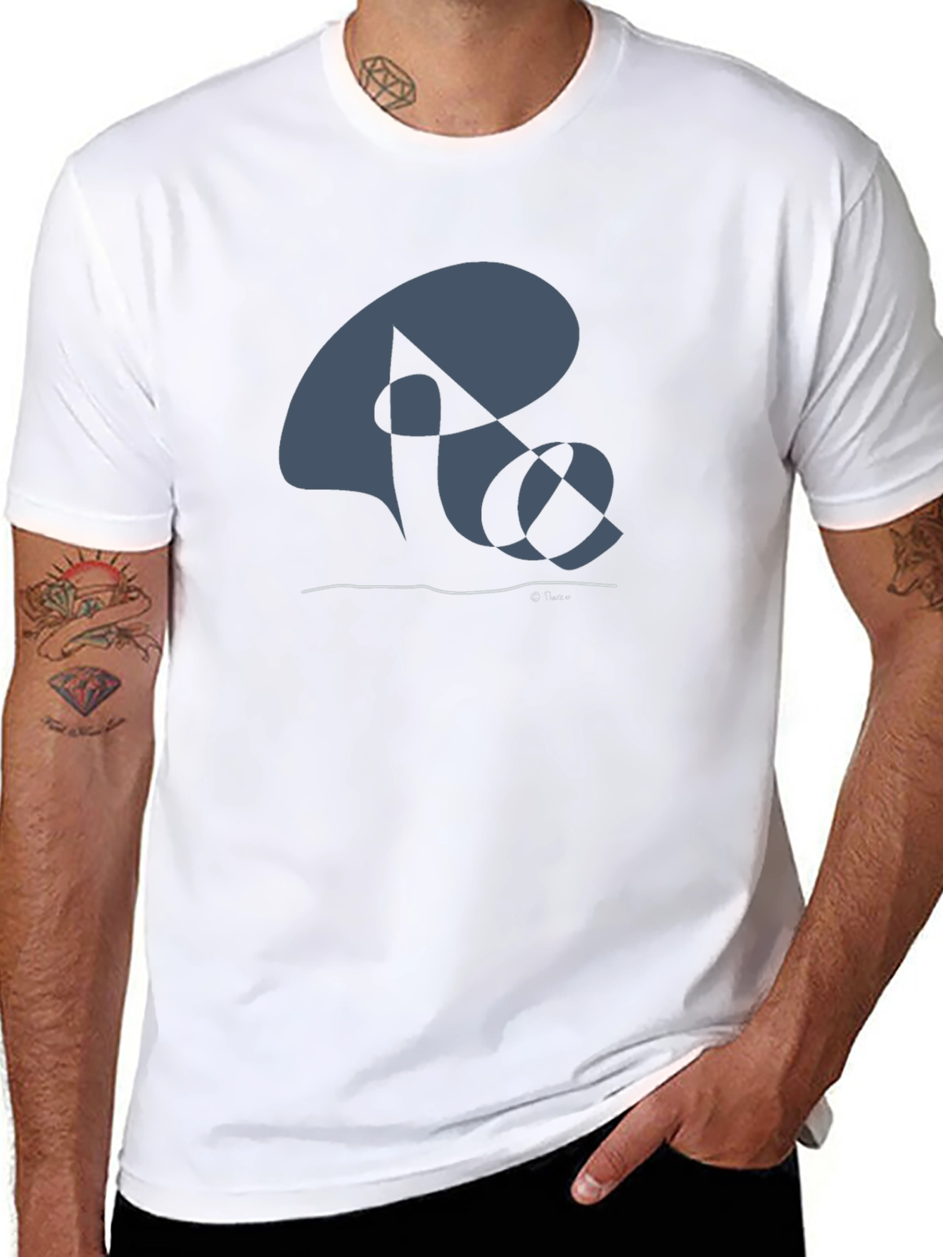 Abstract Design Black T-Shirt