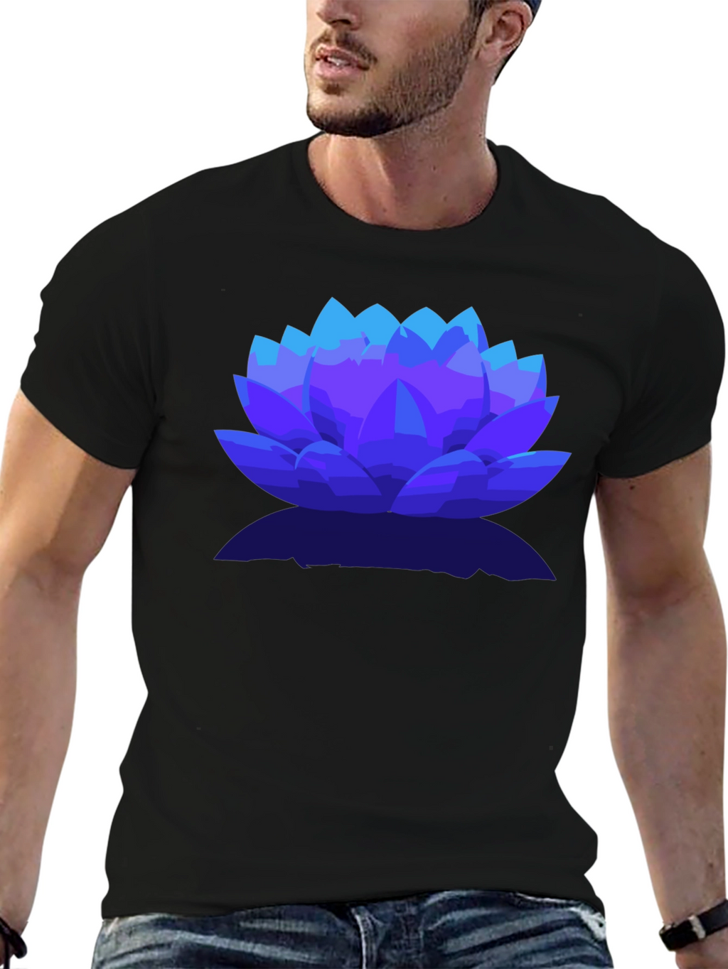 Lotus Flower Graphic Tee - Stylish Mens T-Shirt
