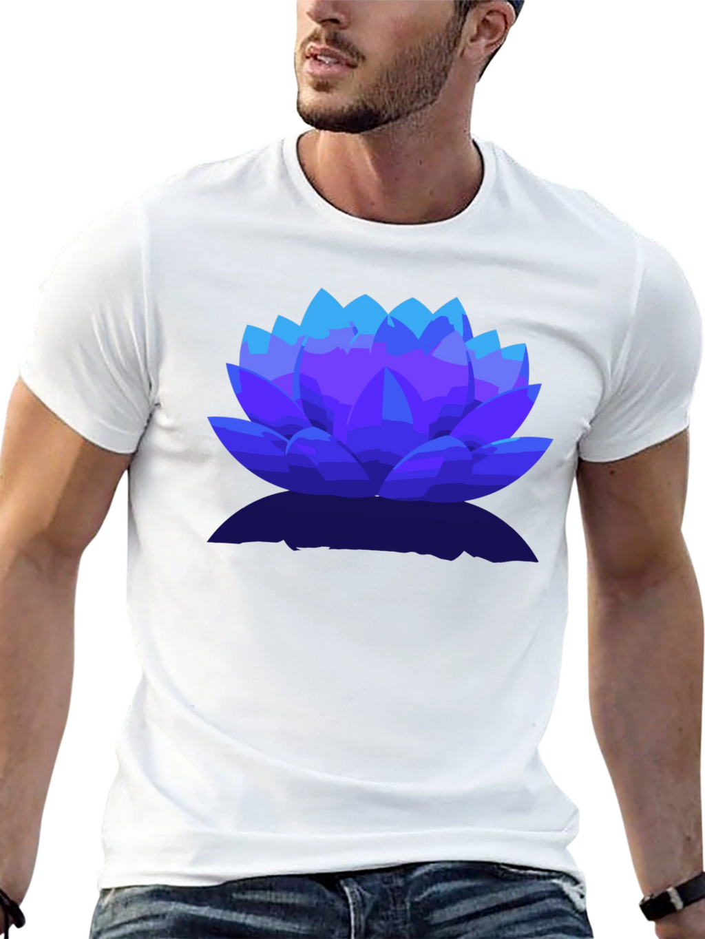 Lotus Flower Graphic Tee - Stylish Mens T-Shirt