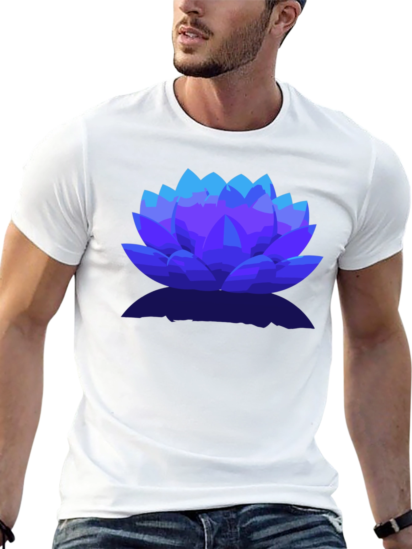Lotus Flower Graphic Tee - Stylish Mens T-Shirt
