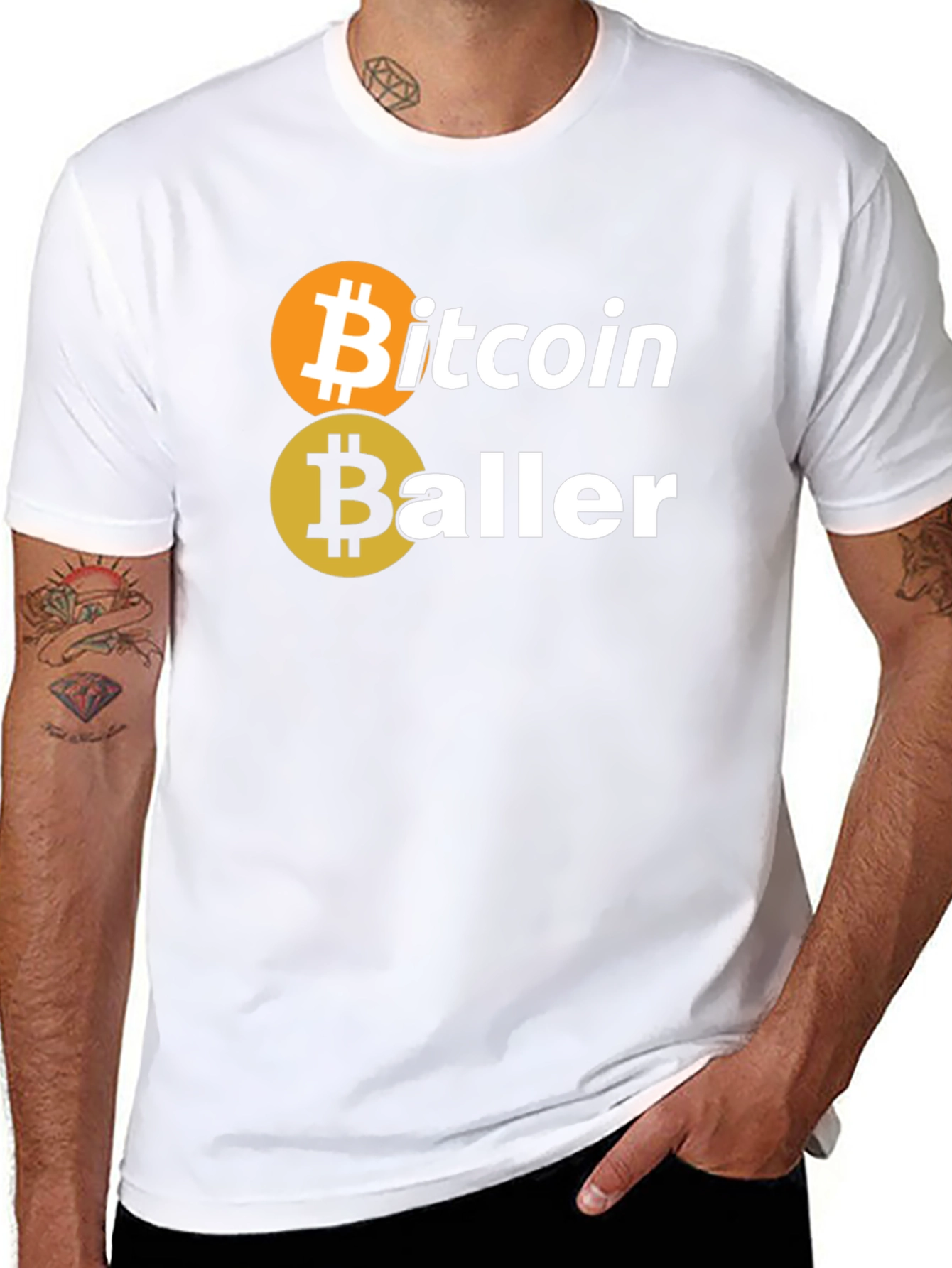 Bitcoin Baller Graphic Tee - Crypto Investor Fashion