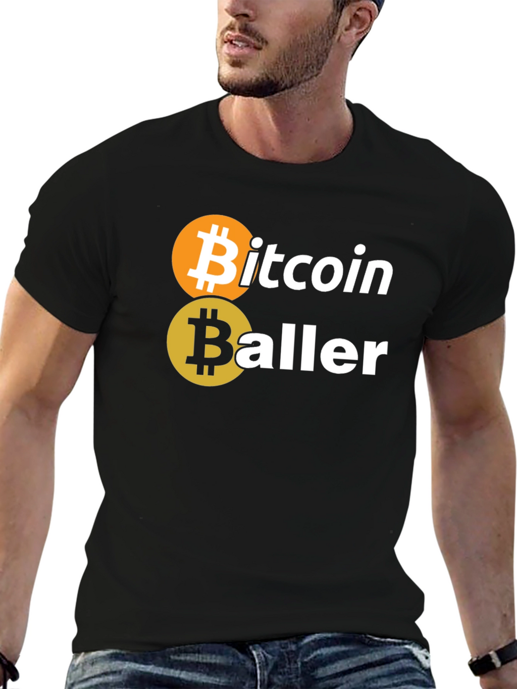 Bitcoin Baller Graphic Tee - Crypto Investor Fashion