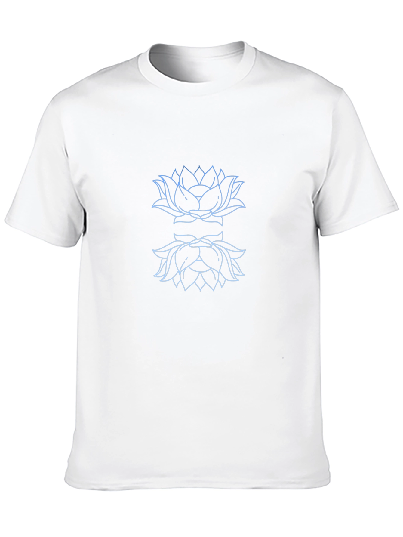 Lotus Outline Graphic Black T-Shirt