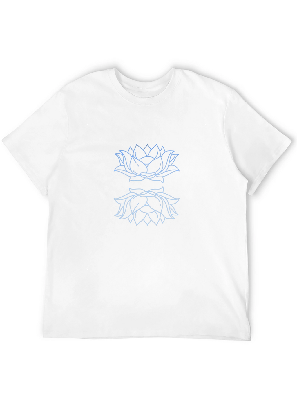 Lotus Outline Graphic Black T-Shirt
