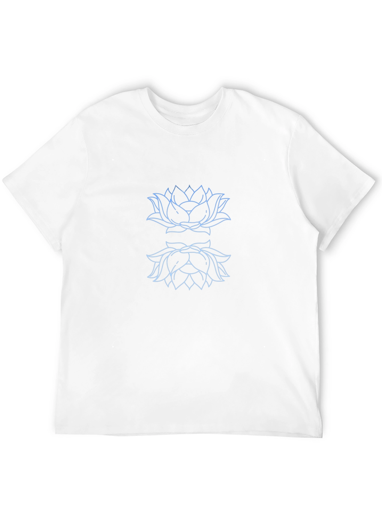 Lotus Outline Graphic Black T-Shirt