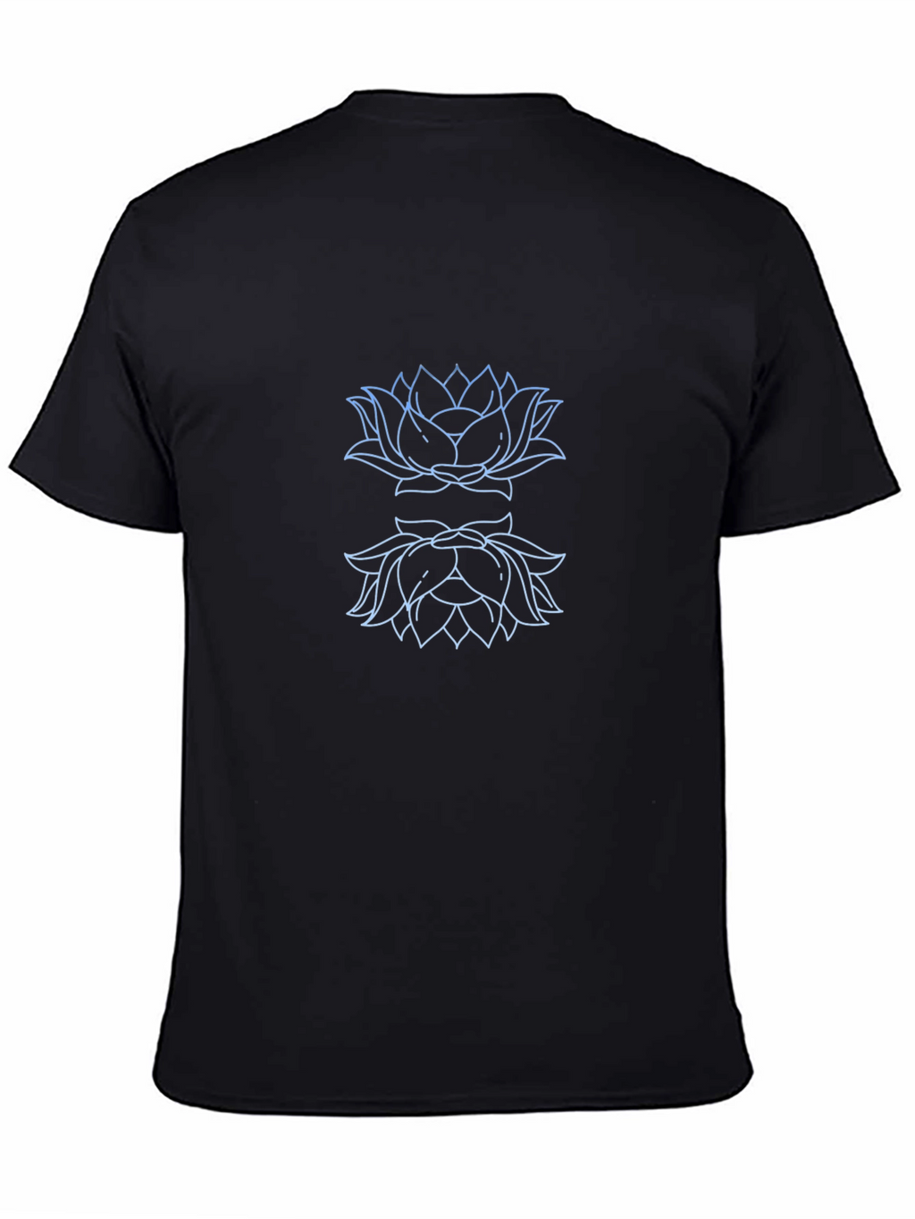 Lotus Outline Graphic Black T-Shirt