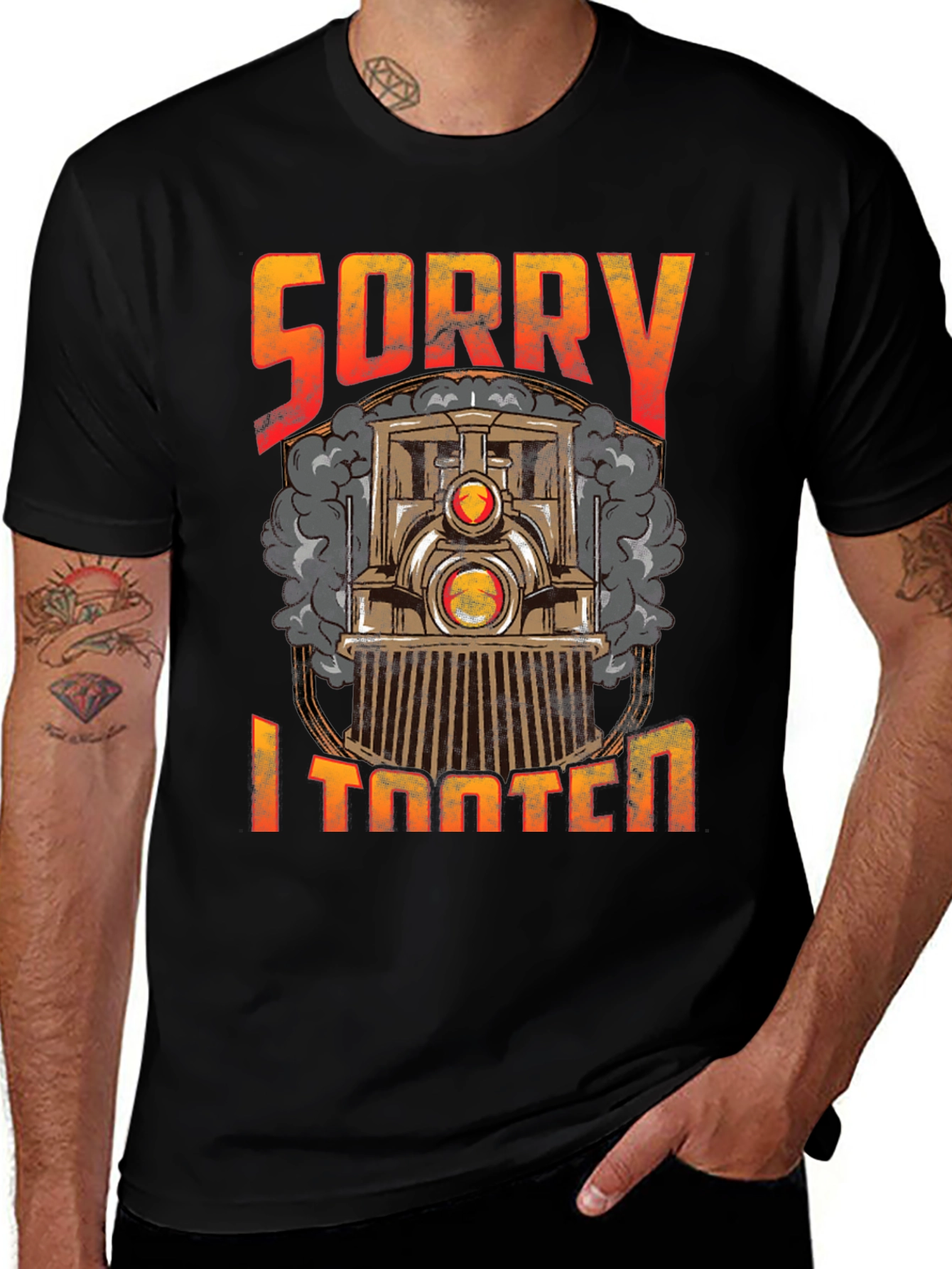 Sorry I Tooted Train Graphic Tee - Funny T-Shirt