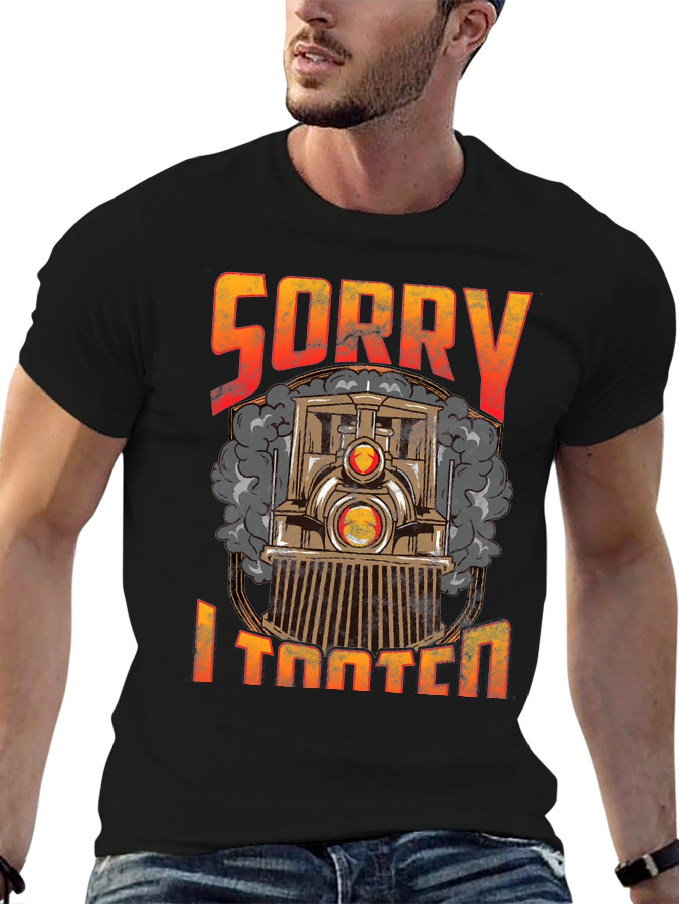 Sorry I Tooted Train Graphic Tee - Funny T-Shirt