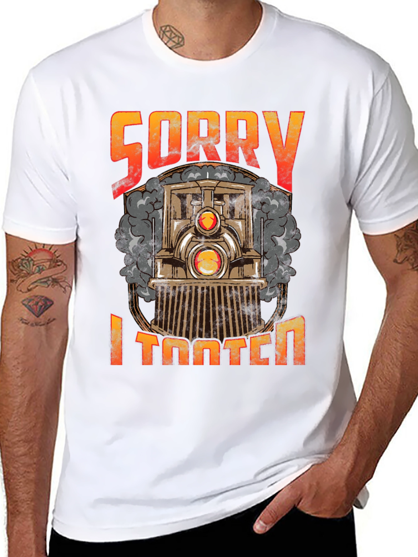 Sorry I Tooted Train Graphic Tee - Funny T-Shirt