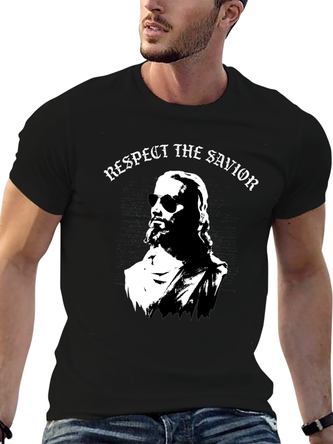 Respect the Savior Graphic T-Shirt - Cool Jesus Design