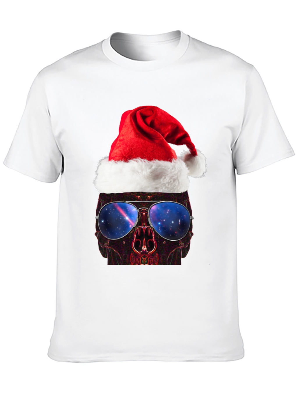 Skull Santa Hat T-Shirt