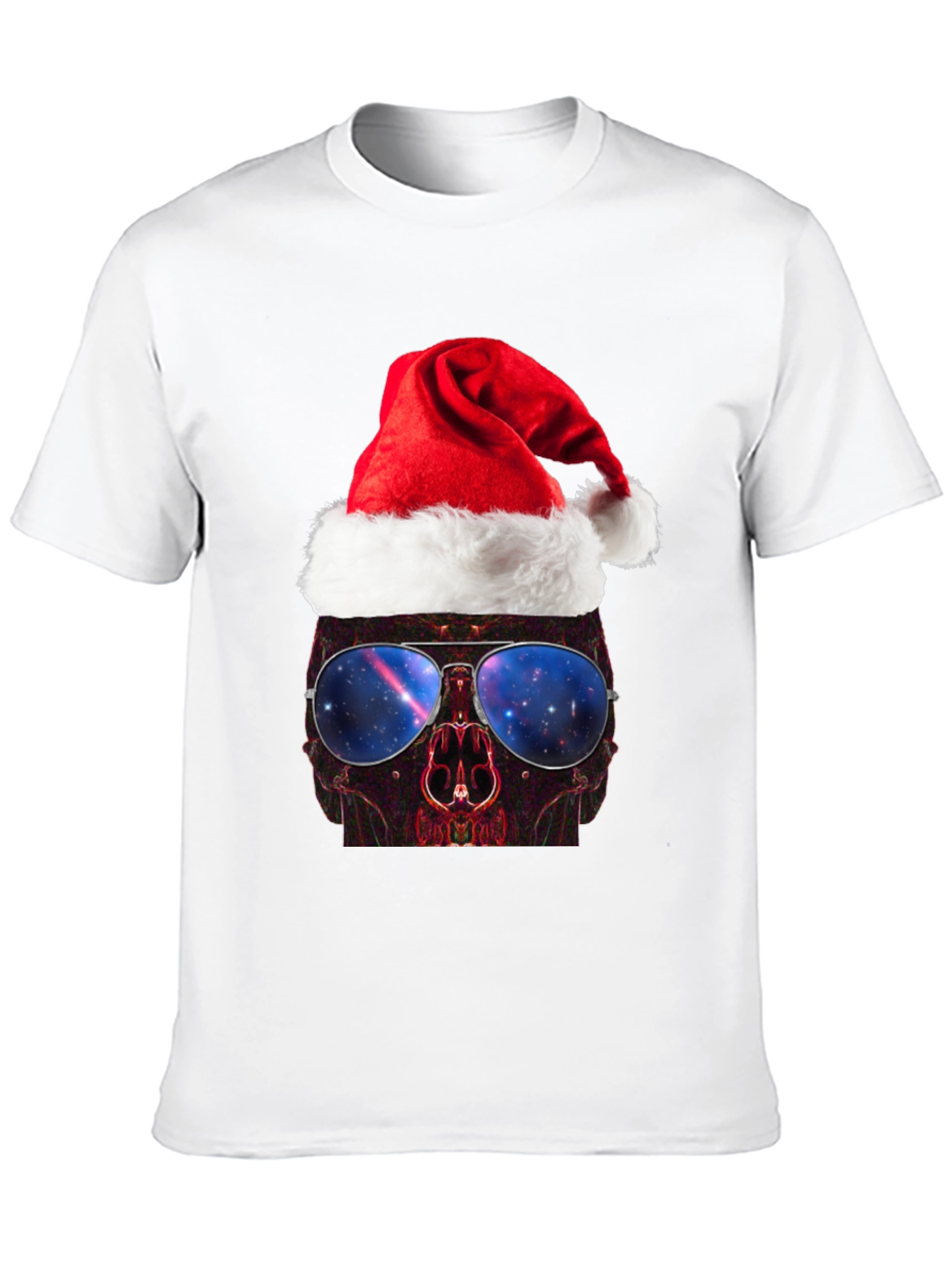 Skull Santa Hat T-Shirt