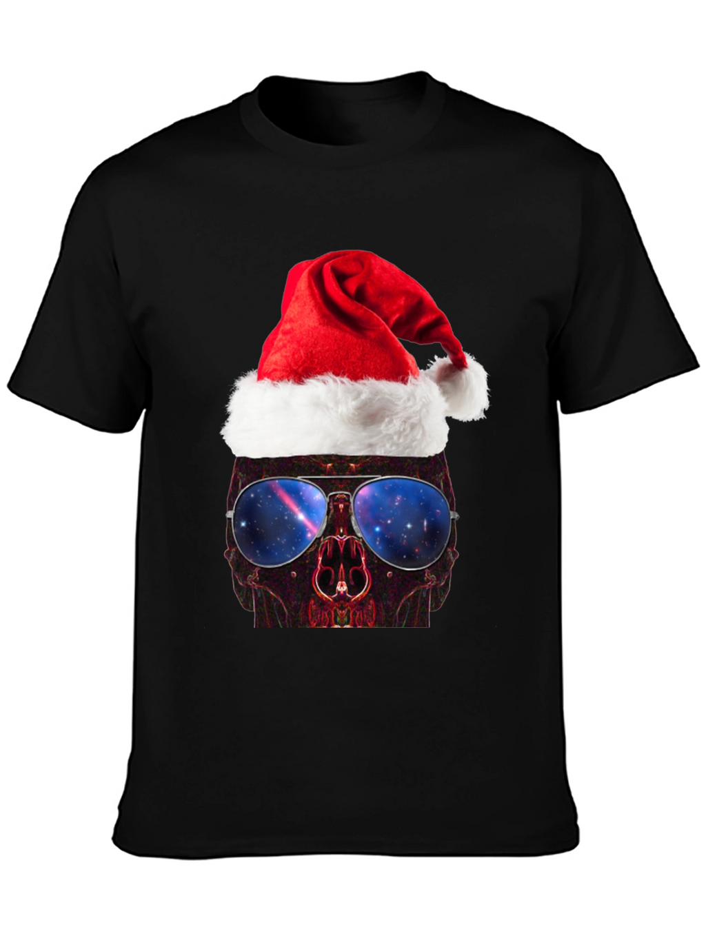 Skull Santa Hat T-Shirt
