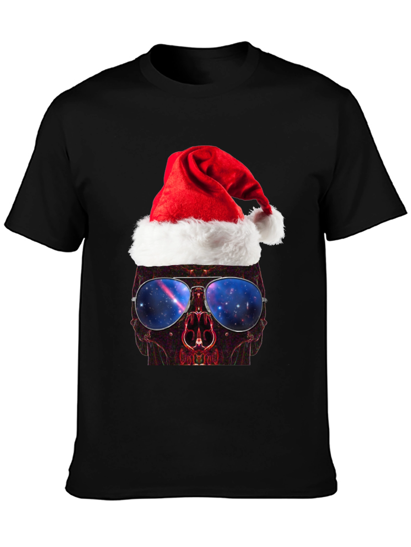 Skull Santa Hat T-Shirt