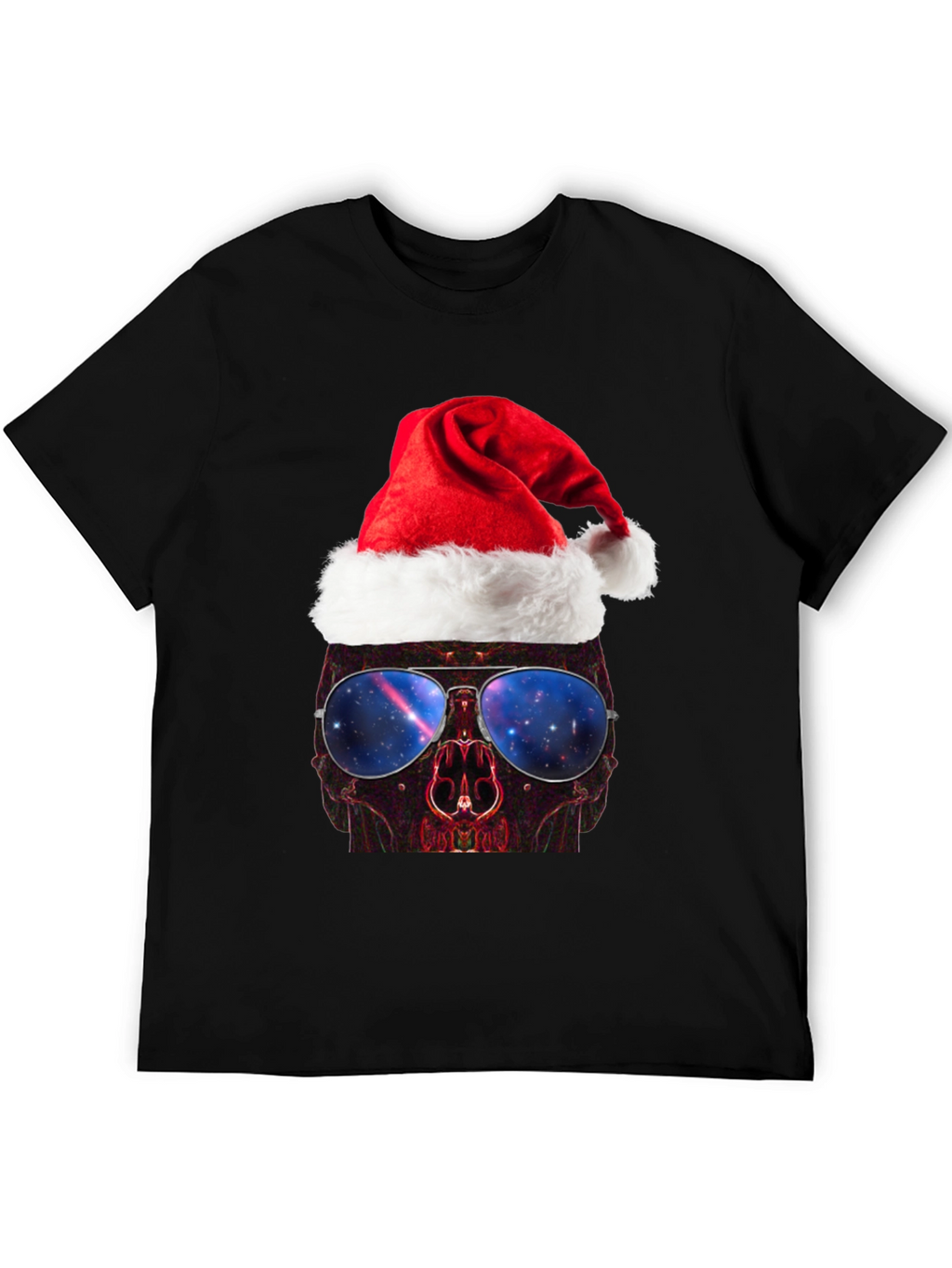 Skull Santa Hat T-Shirt