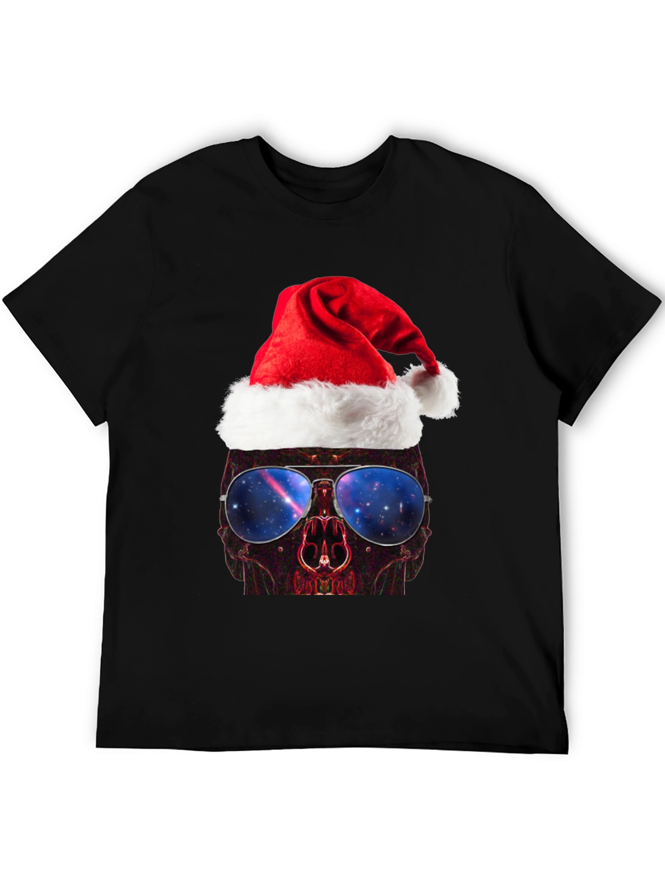 Skull Santa Hat T-Shirt
