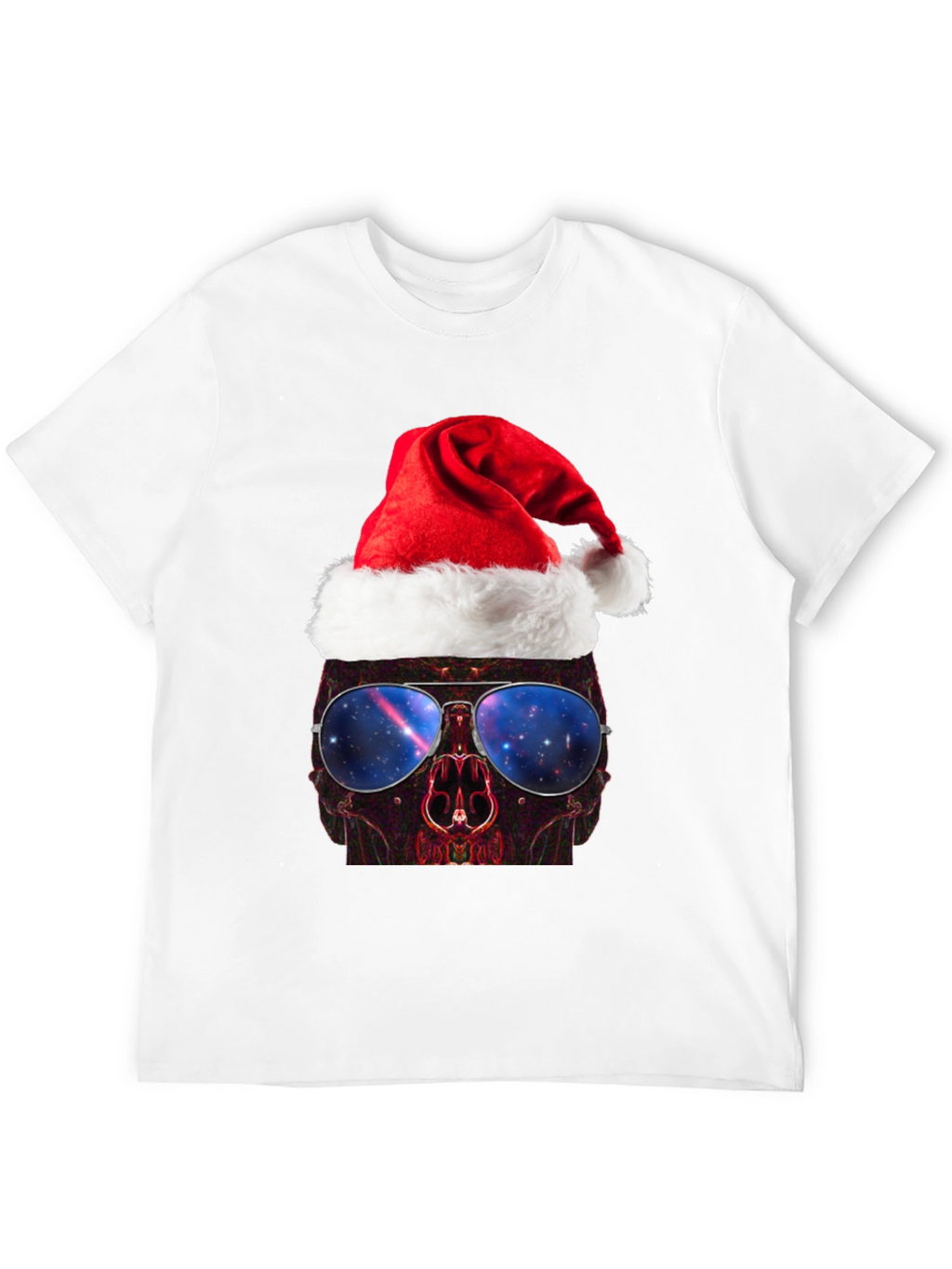 Skull Santa Hat T-Shirt