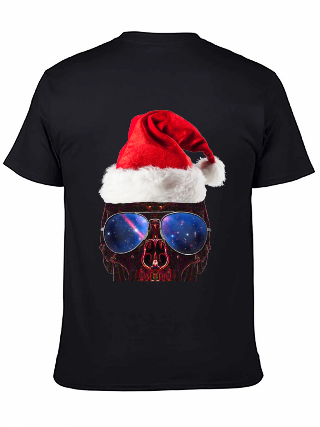 Skull Santa Hat T-Shirt