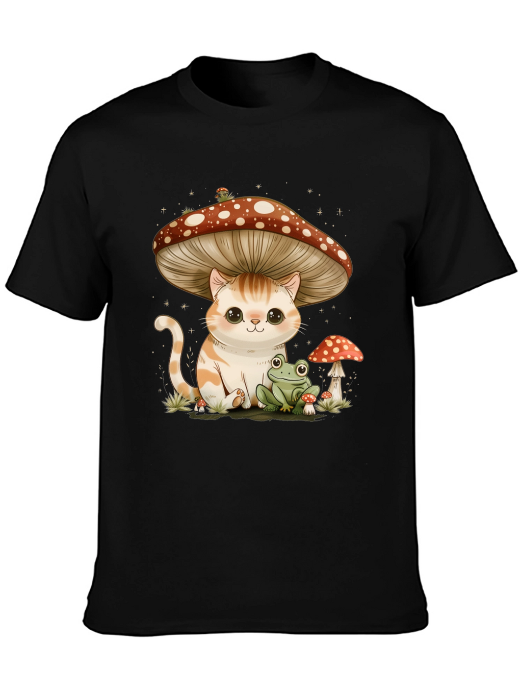 Cat Under Mushroom T-Shirt