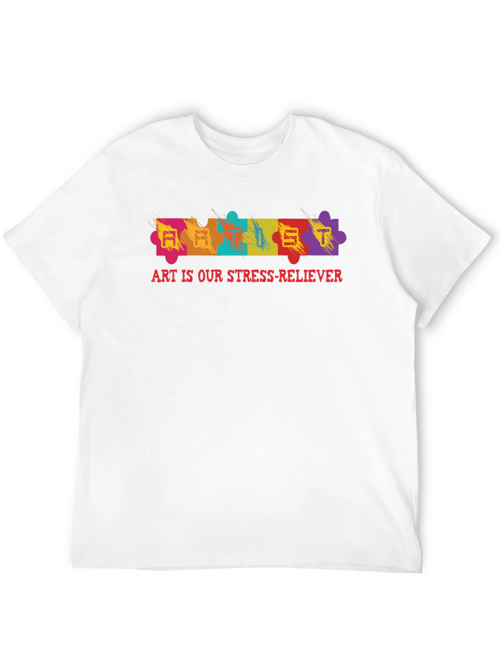 Art Is Our Stress-Reliever Puzzle Piece T-Shirt