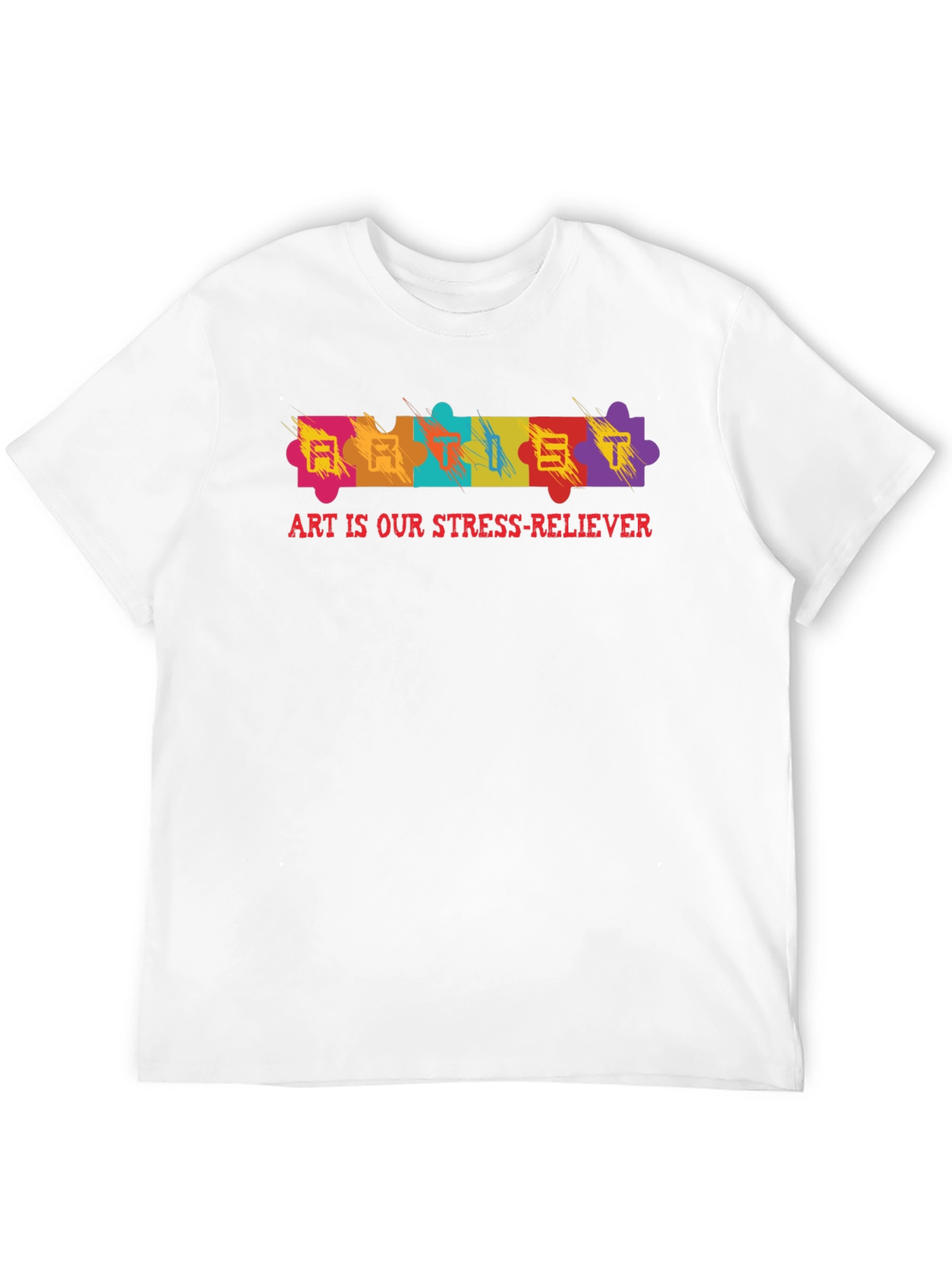 Art Is Our Stress-Reliever Puzzle Piece T-Shirt