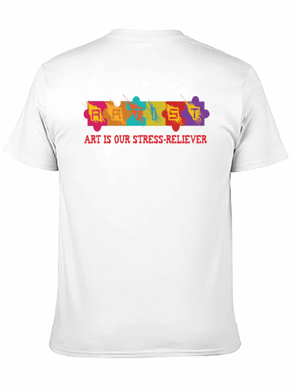 Art Is Our Stress-Reliever Puzzle Piece T-Shirt
