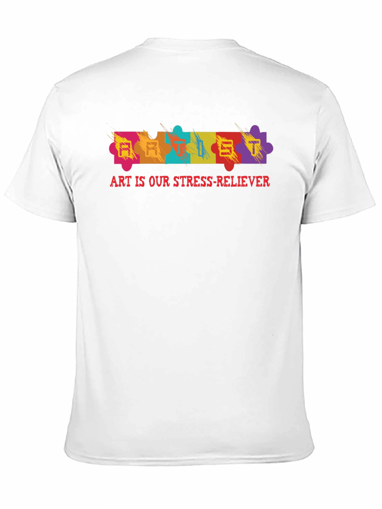 Art Is Our Stress-Reliever Puzzle Piece T-Shirt
