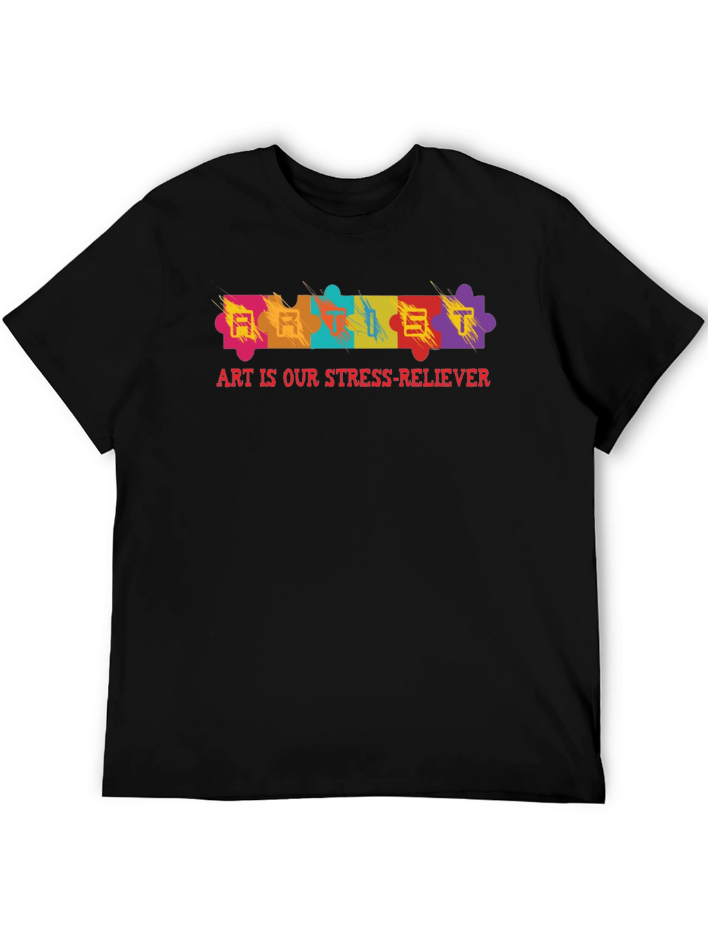 Art Is Our Stress-Reliever Puzzle Piece T-Shirt