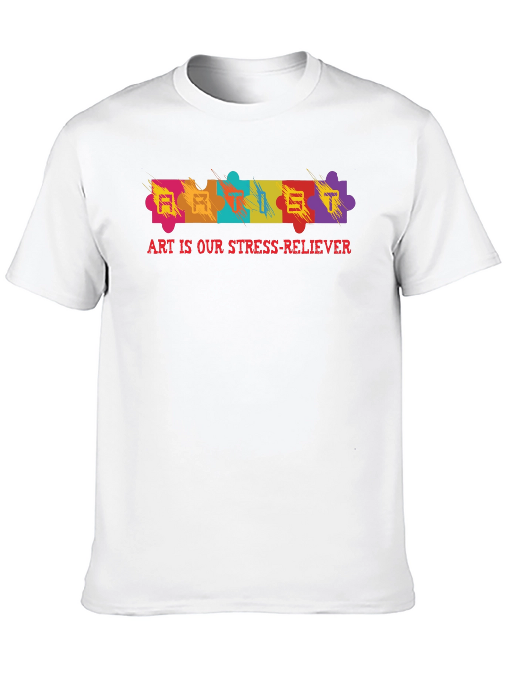 Art Is Our Stress-Reliever Puzzle Piece T-Shirt