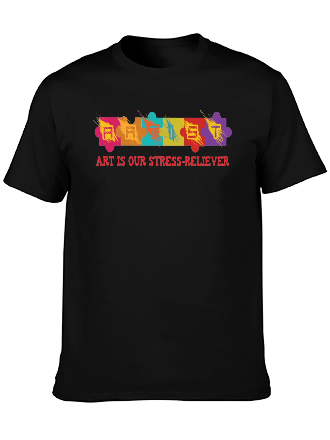 Art Is Our Stress-Reliever Puzzle Piece T-Shirt