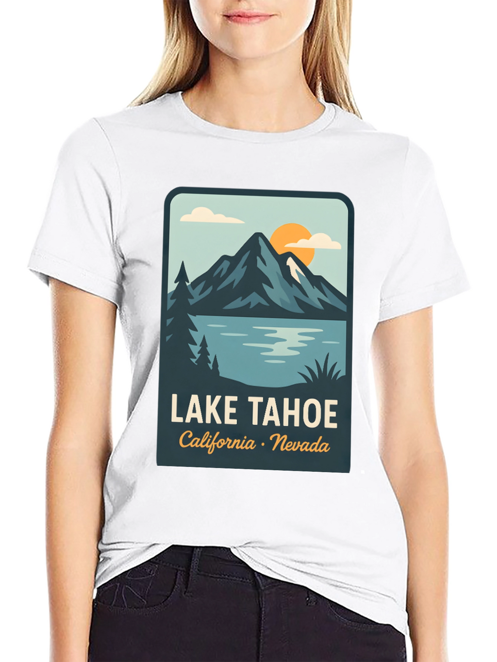 Lake Tahoe Graphic Tee - California Nevada Souvenir