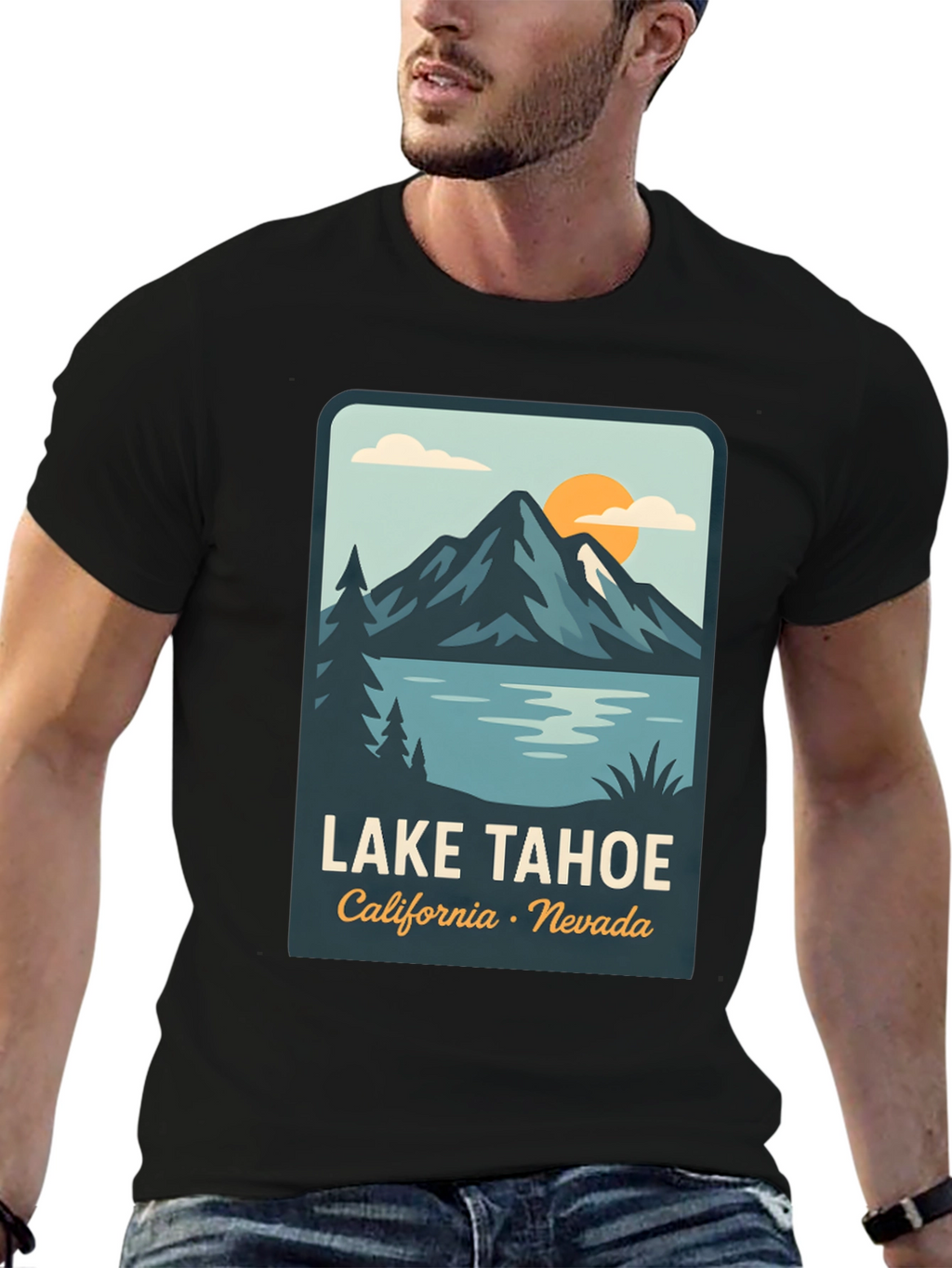 Lake Tahoe Graphic Tee - California Nevada Souvenir
